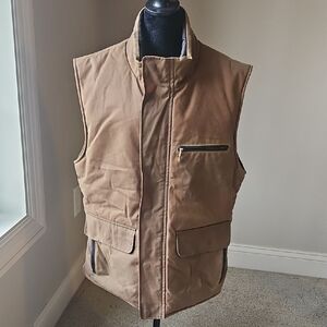 Mother Freedom Men's Tan Vest with Zipper Pockets